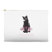 I Hate People Black Cat With Tutu Skirt Halloween Costume Accessory Pouches | Artistshot