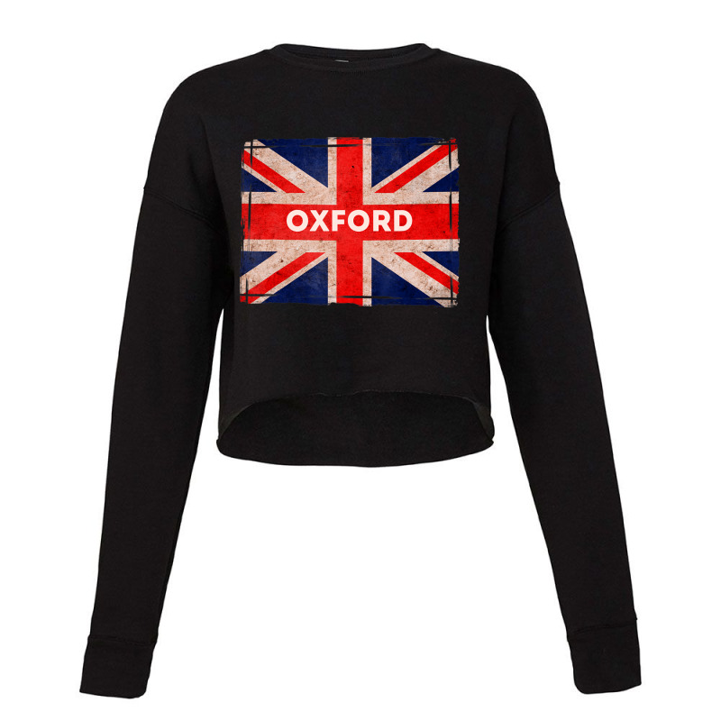 Oxford Flag Rowing Football University Rugby England City Cropped Sweater by thandlenesn | Artistshot