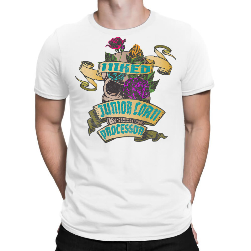 Junior Loan Processor Inked Skull Tattoo Backside Design T Shirt T-shirt | Artistshot