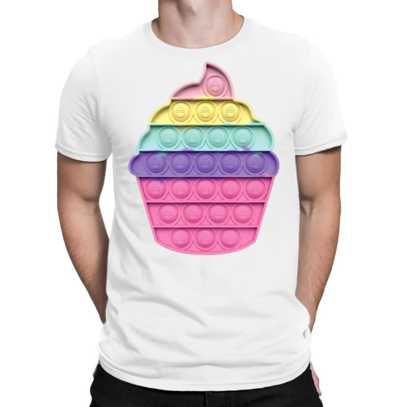 Pop It Fidget Game Colorful Cupcake For Children T-shirt | Artistshot