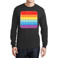 Pop Up Fidget Game Square Rainbow Colorful For Children Long Sleeve Shirts | Artistshot