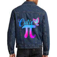 Cute & Funny Cutie Pi Math Pie Butterfly Adorable Math Pun Men Denim Jacket | Artistshot