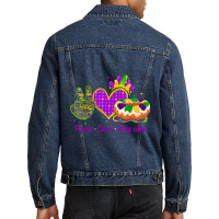 Mardi Gras Peace Love King Cake Mens My Favorite Men Denim Jacket | Artistshot