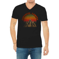 Cheerful Camper T  Shirt1298 V-neck Tee | Artistshot