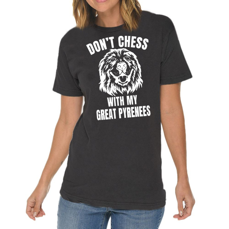 Chess Dog Great Pyrenees Funny Mes T  Shirt1311 Vintage T-shirt | Artistshot