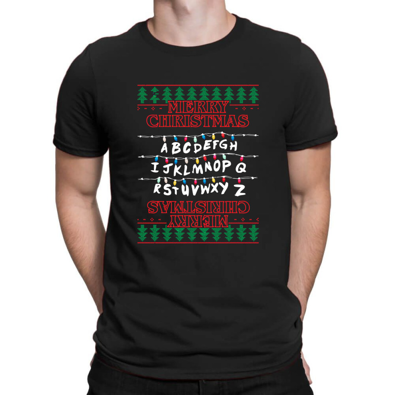 Merry Christmas Lights Knit T-shirt | Artistshot