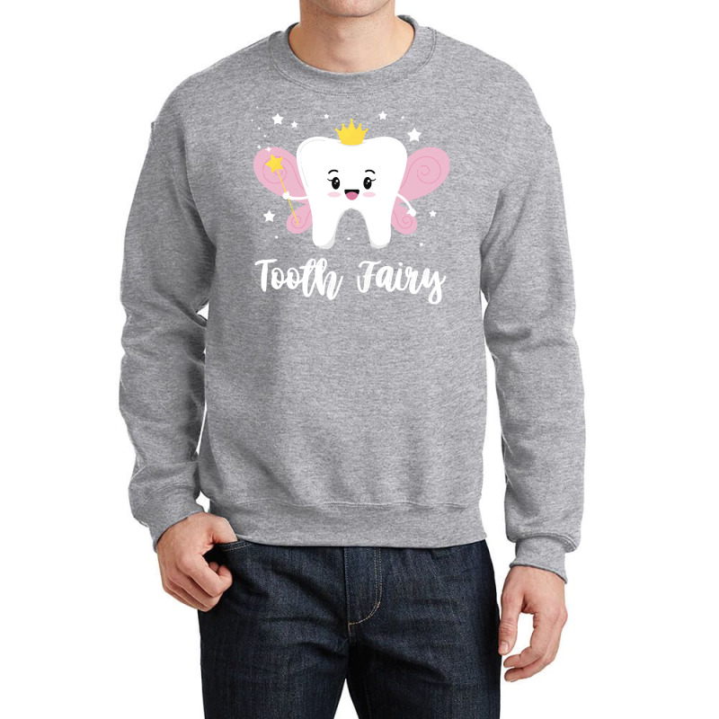 Tooth Fairy T  Shirt Cute Halloween Costume Tooth Fairy Dentist Dental Crewneck Sweatshirt | Artistshot