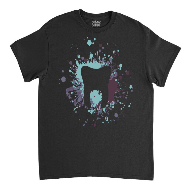 Tooth Paint Splash T  Shirt Dentis Tooth Color Splash T  Shirt Classic T-shirt | Artistshot