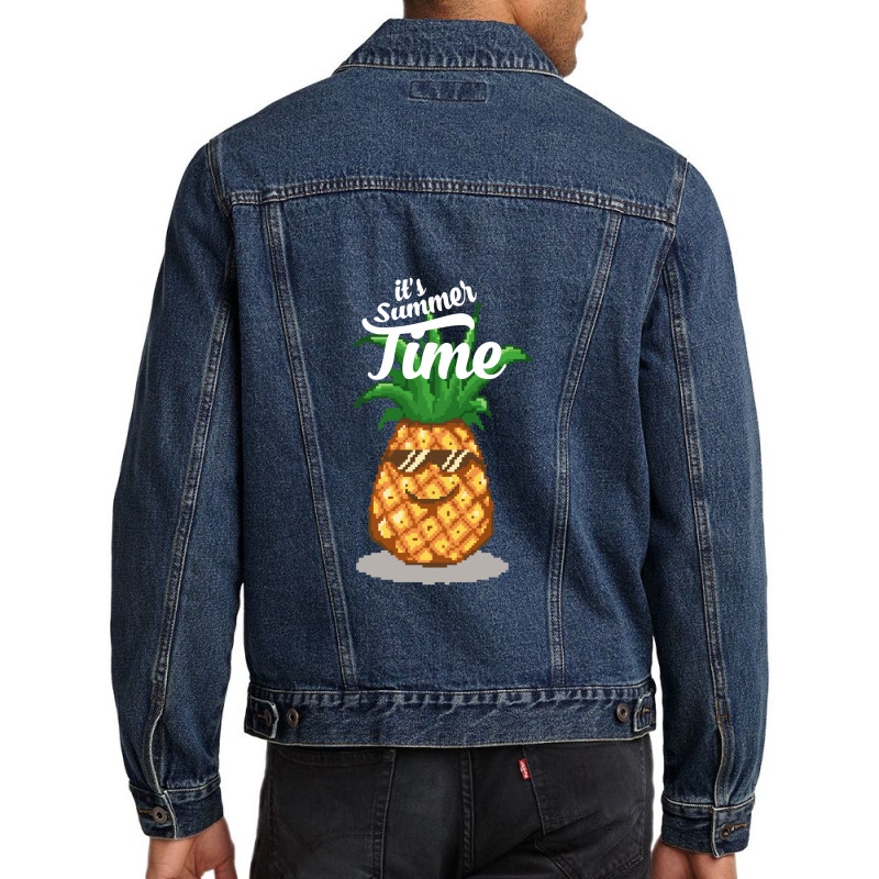 Summer Time Pineapple Men Denim Jacket | Artistshot