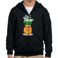 Summer Time Pineapple Youth Zipper Hoodie | Artistshot