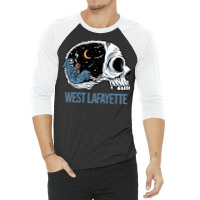 West Lafayette T  Shirt Chilling Skeleton West Lafayette T  Shirt 3/4 Sleeve Shirt | Artistshot