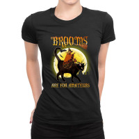 Black Cat Broom Are For Amateurs Halloween Ladies Fitted T-shirt | Artistshot