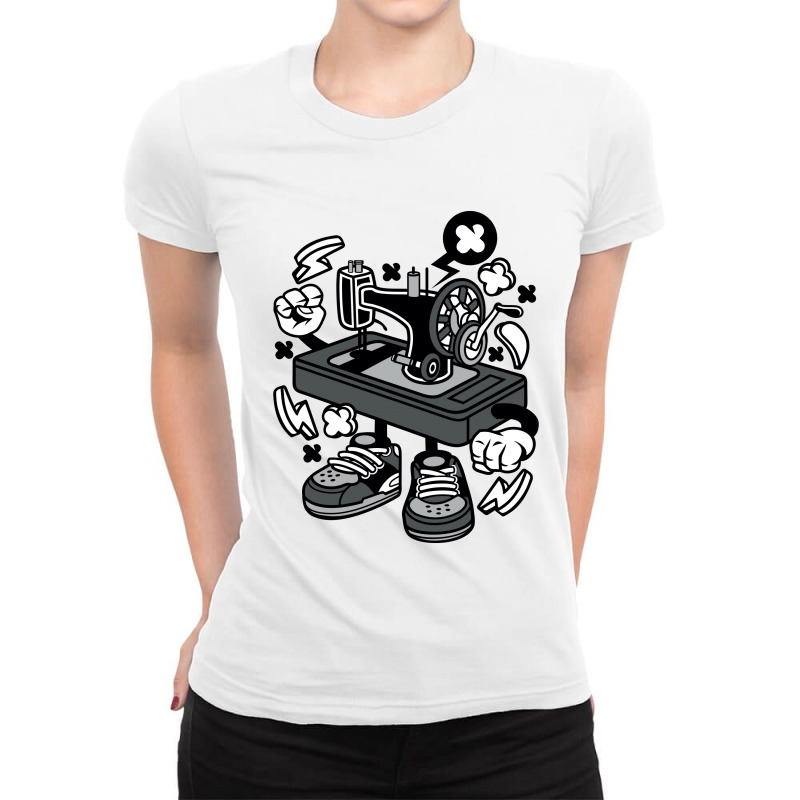 Vintage Funny Sewing Machine Ladies Fitted T-Shirt by tiococacola | Artistshot