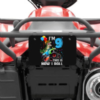 Kids 9 Year Old T Rex Dinosaur Monster Truck 9th Birthday Boys Mens Be Atv License Plate | Artistshot