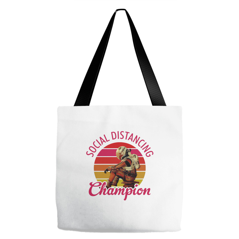 The Martian Social Distancing Champion T Tote Bags | Artistshot