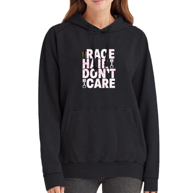 Race Hair Don't Care Drag Car Racing Funny Vintage Hoodie | Artistshot