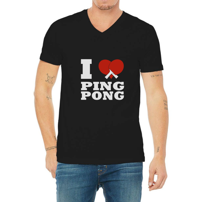 I Love Ping Pong, Ping Pong Lover V-Neck Tee by kumenolak | Artistshot