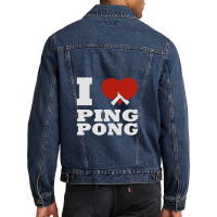 I Love Ping Pong, Ping Pong Lover Men Denim Jacket | Artistshot