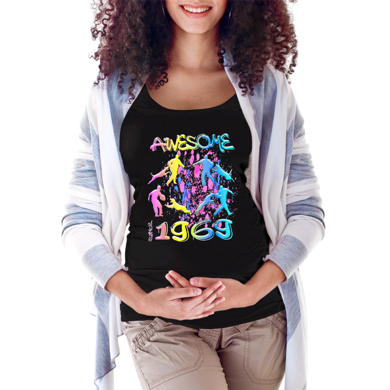 Awesome Since 1969. Agility Dog Training Graffiti Design T Shirt Maternity Scoop Neck T-shirt by sowleomballoucgp | Artistshot